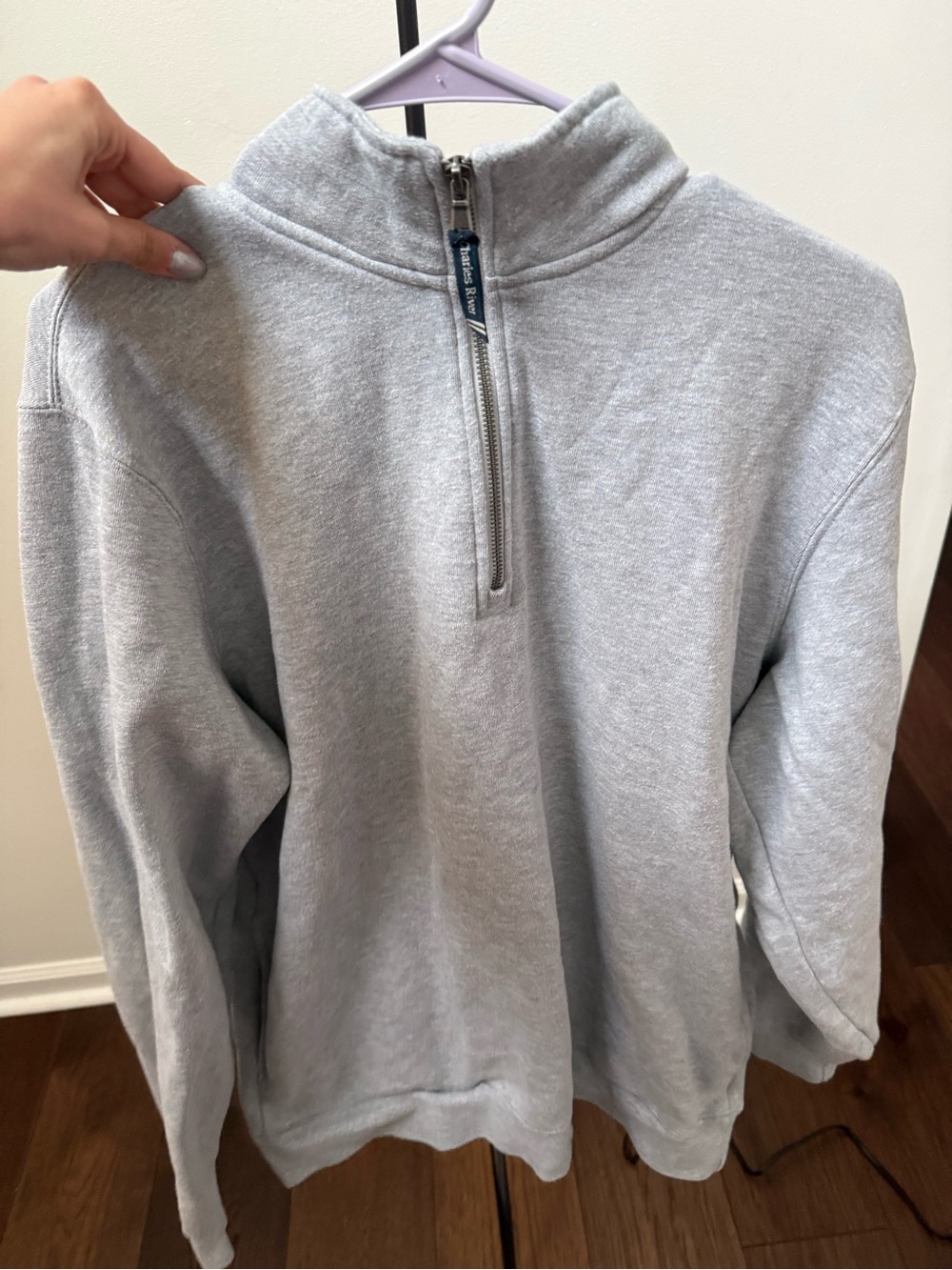 Charles River Apparel Light Gray Quarter-Zip Pullover